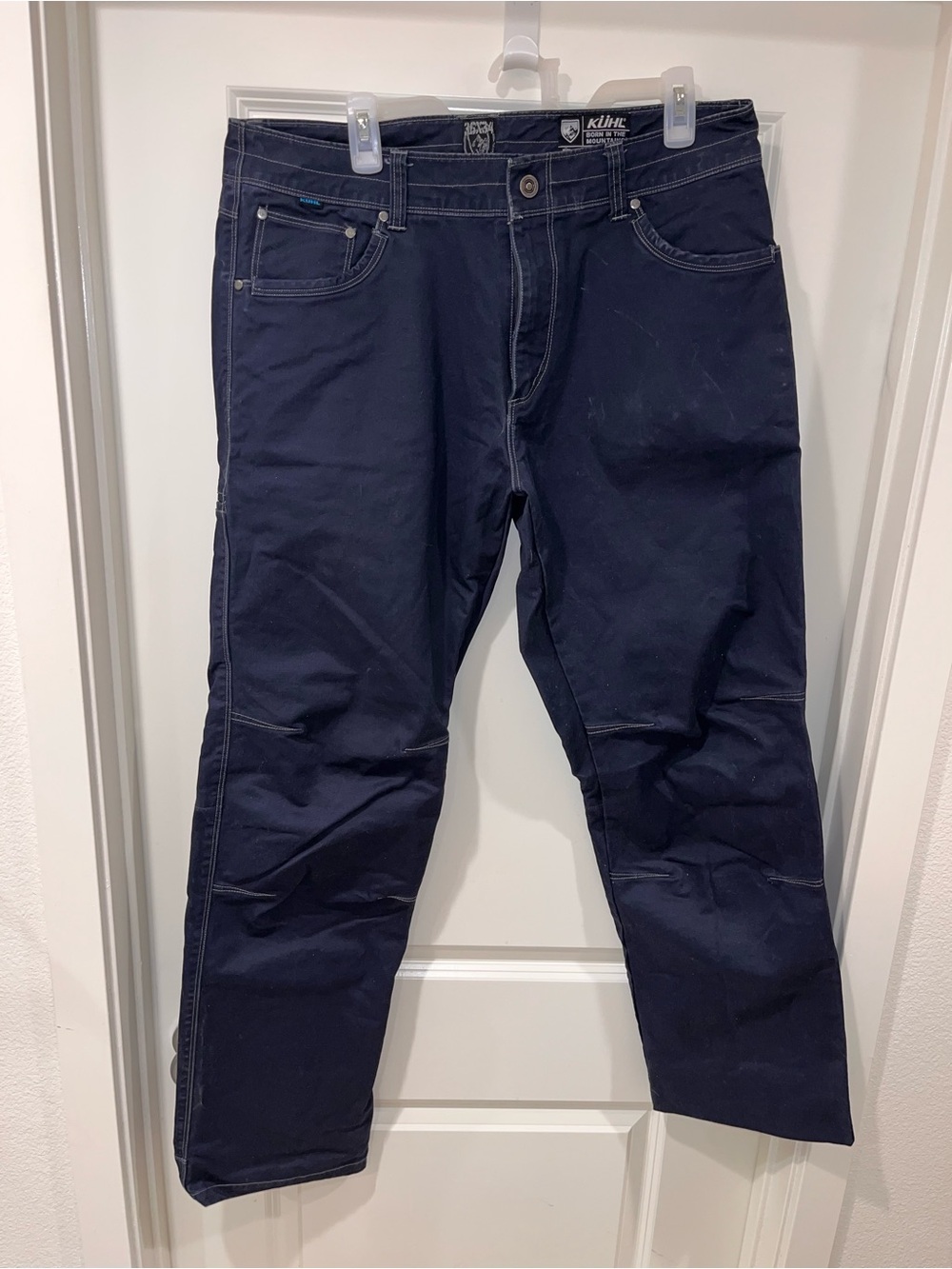 Kuhl Rydr blue Cotton Hiking Outdoor WorkWear Trouser Pants Mens W36 L34